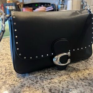 Coach Black Soft Tabby with Rivets